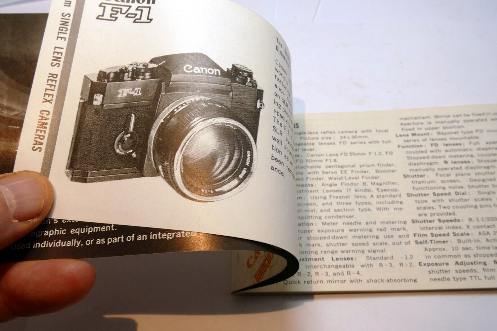 Canon FTb QL17 Canonet 19 F-1 Sales Brochure Accessory guide