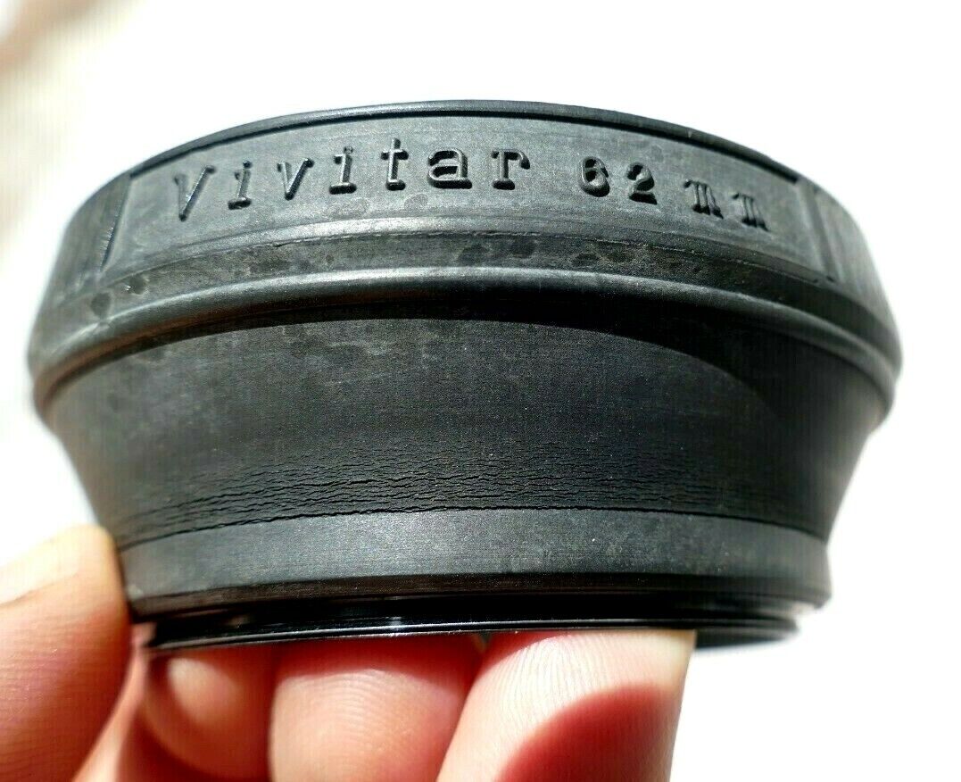 Vivitar 62mm Lens Rubber Hood shade double threaded for  telephoto zoom