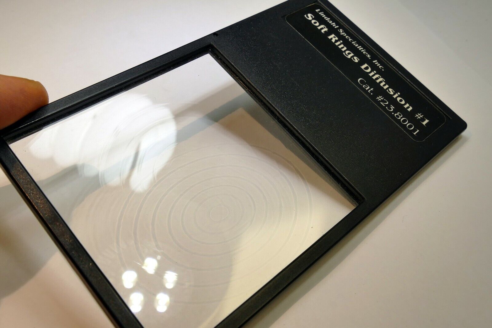 LINDAHL SOFT RING DIFFUSION #1 Drop in Lens Filter square 3X3" Portraiture Focus