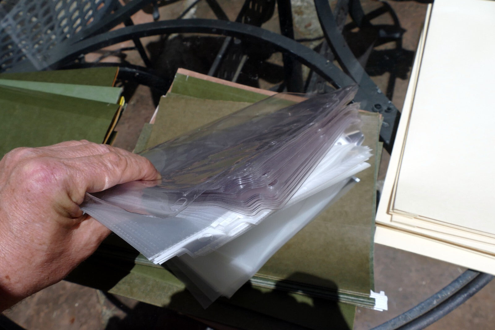 Pentaflex Hanging File Folders Letter Size Lot of 36 & Clear binding envelopes