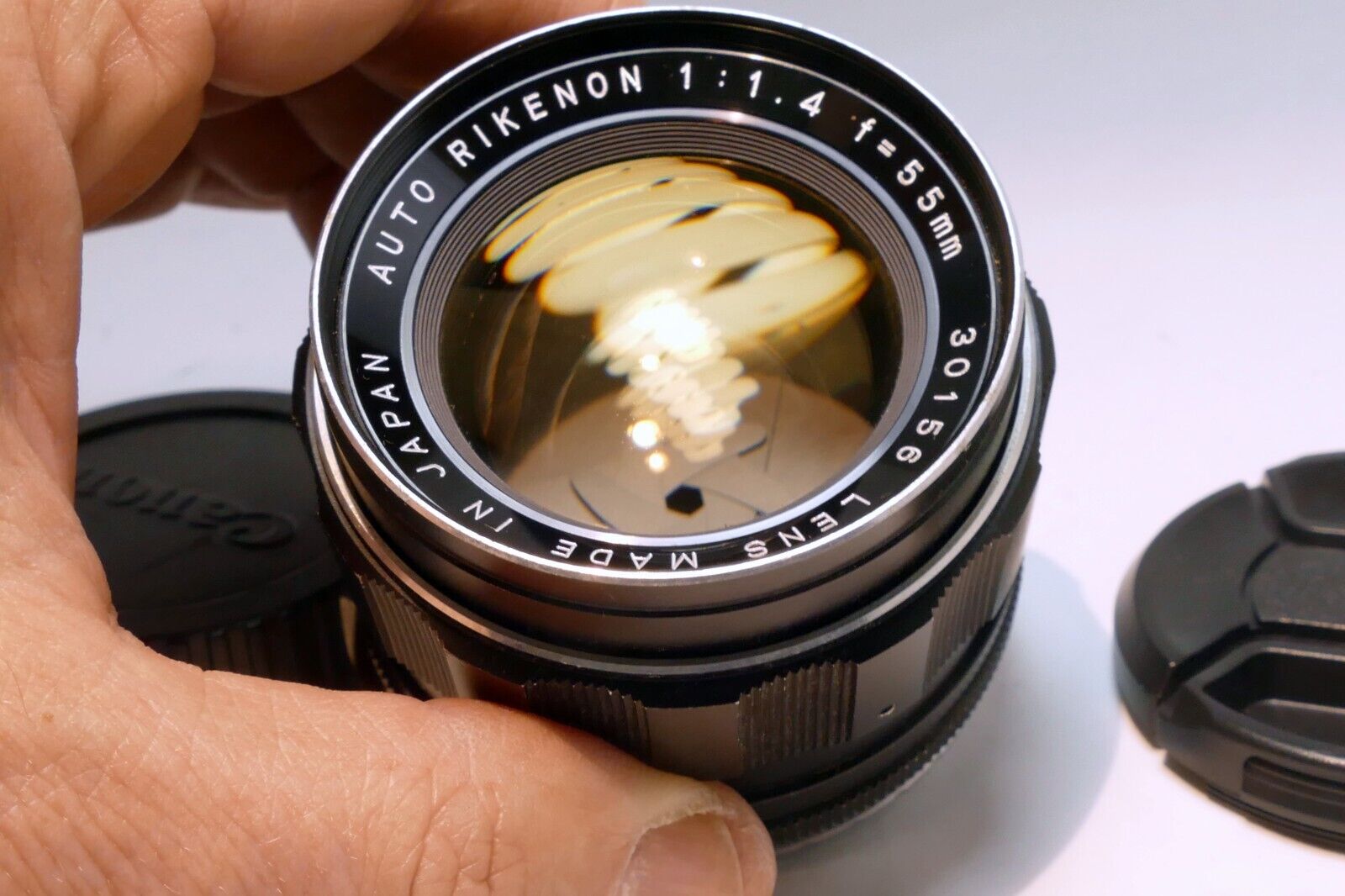 Rikenon 55mm f1.4 prime Manual lens adapted to Canon EOS EF camera T7i T8i