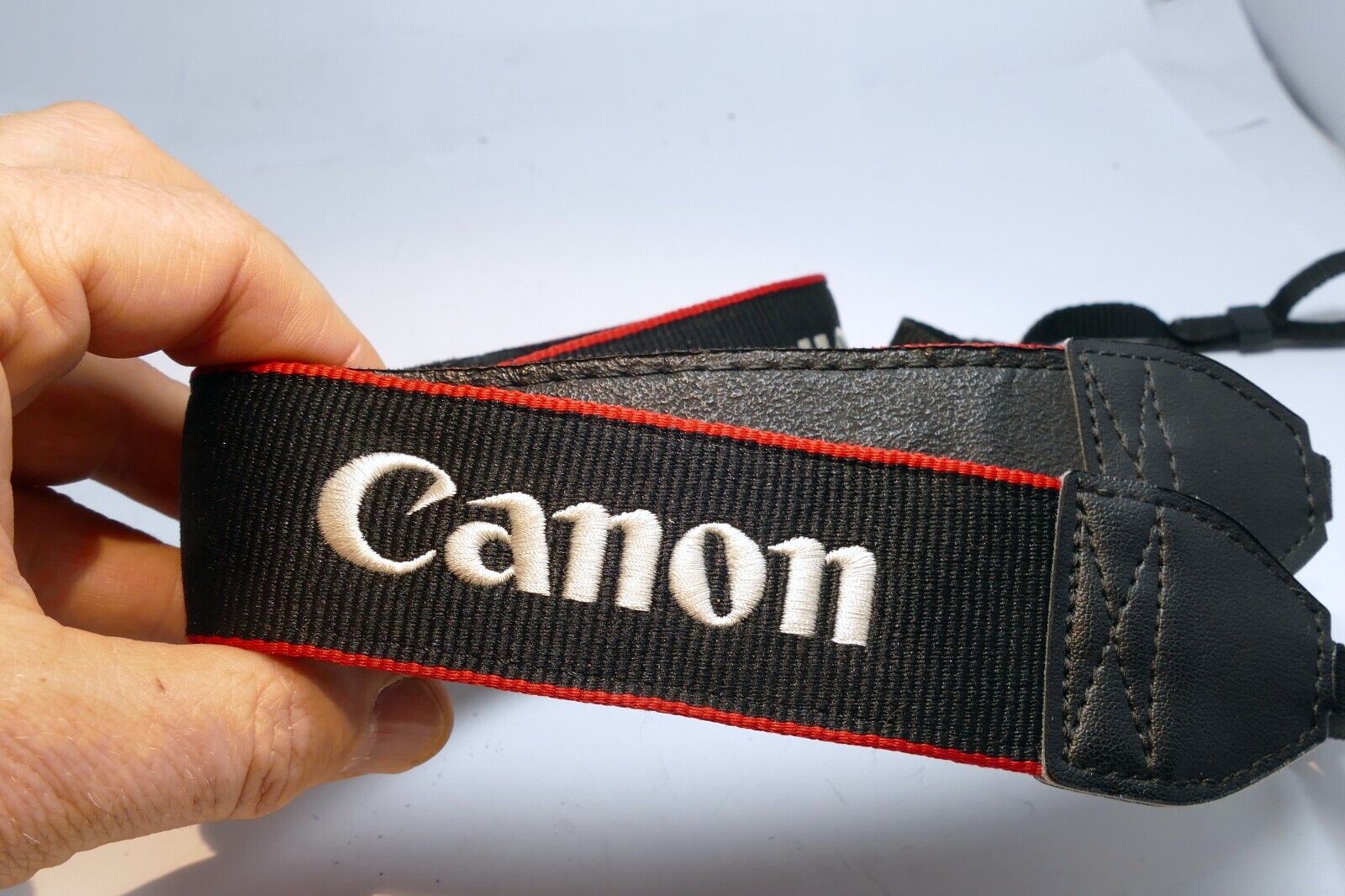 Canon EOS  Digital Camera Neck Shoulder Strap 4cm wide Stitched White -  Genuine