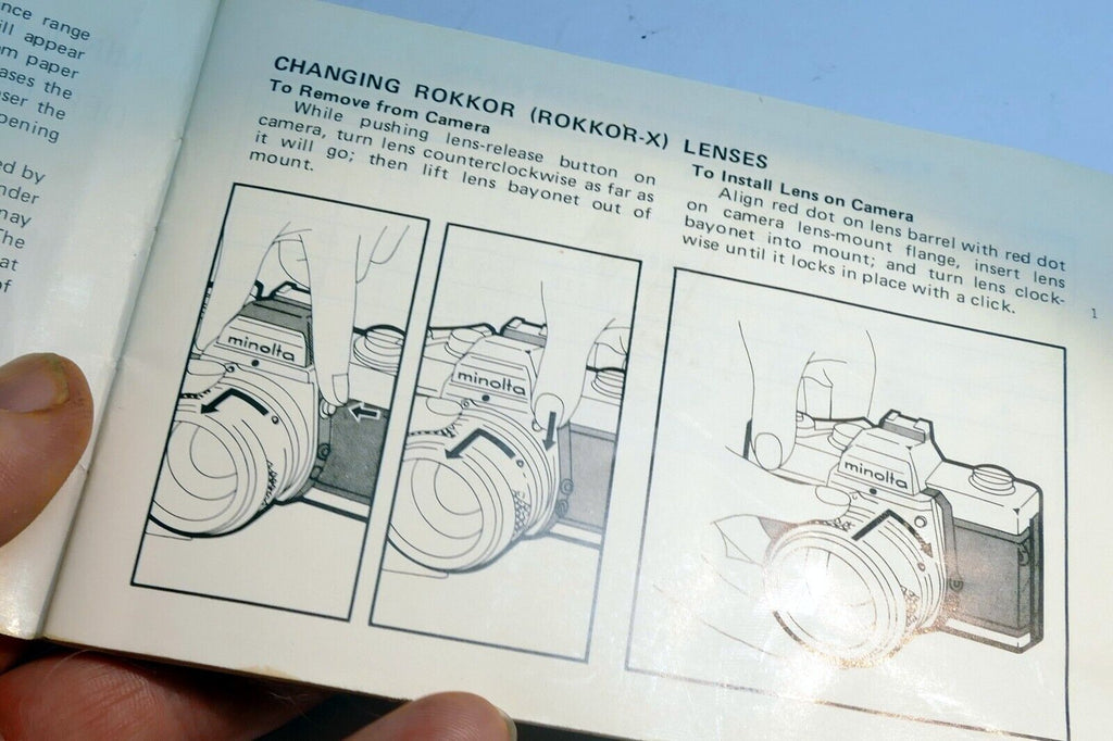 Minolta Rokkor - X Lenses Depth-Of-Field Tables 7.5mm 17mm 16mm English