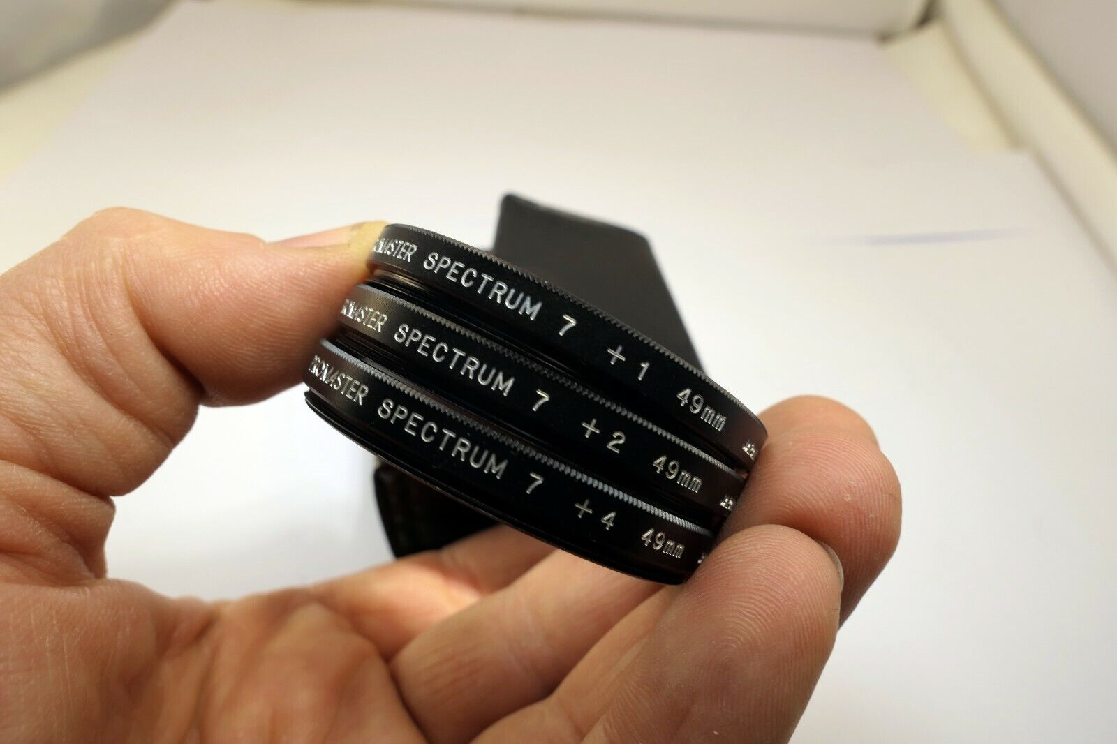 Promaster Spectrum +1 +2 +4 Macro close-up Lens Filter set of 3 kit  excellent