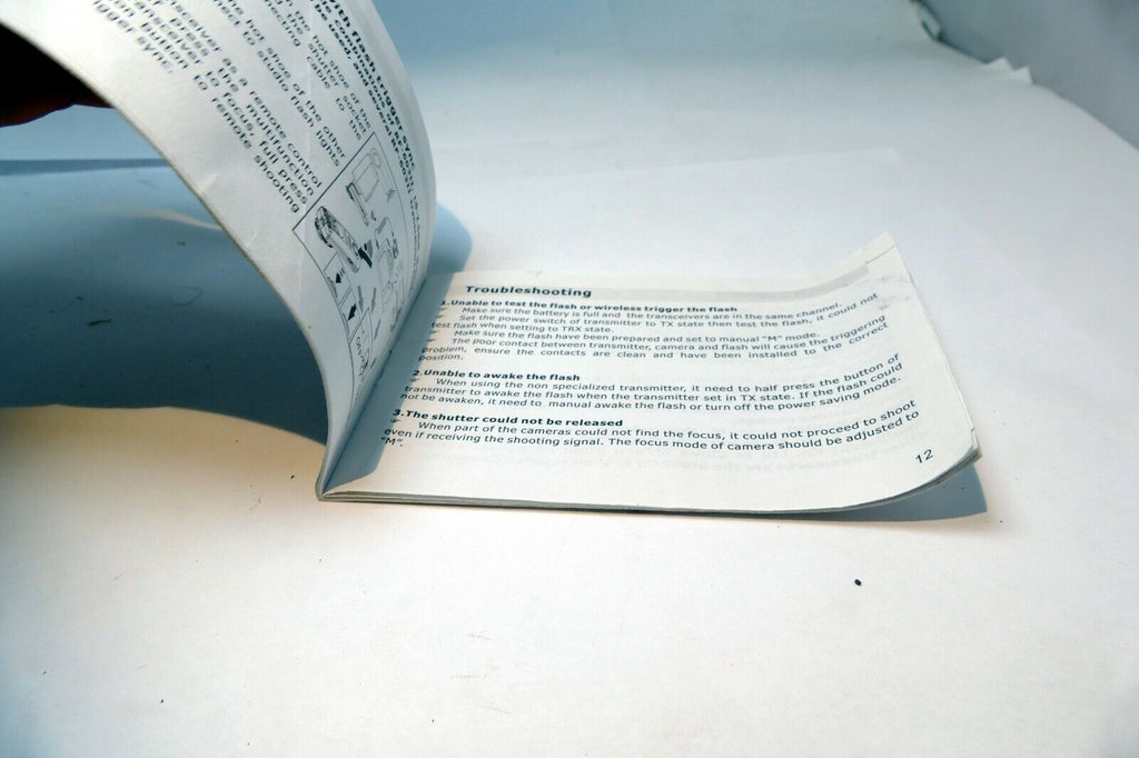 Yongnuo RF-603 II  Flash Wireless Trigger  Guide Book Manual User