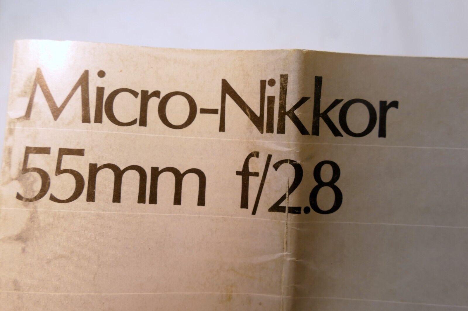 Nikon Micro-Nikkor 55mm f2.8 Ai-s LENS Instruction Guide Manual 1980