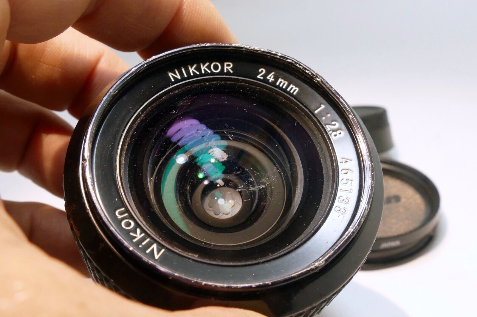 Nikon 24mm f2.8 Ai Lens prime Wide angle with fungus webbing inside - AS IS read