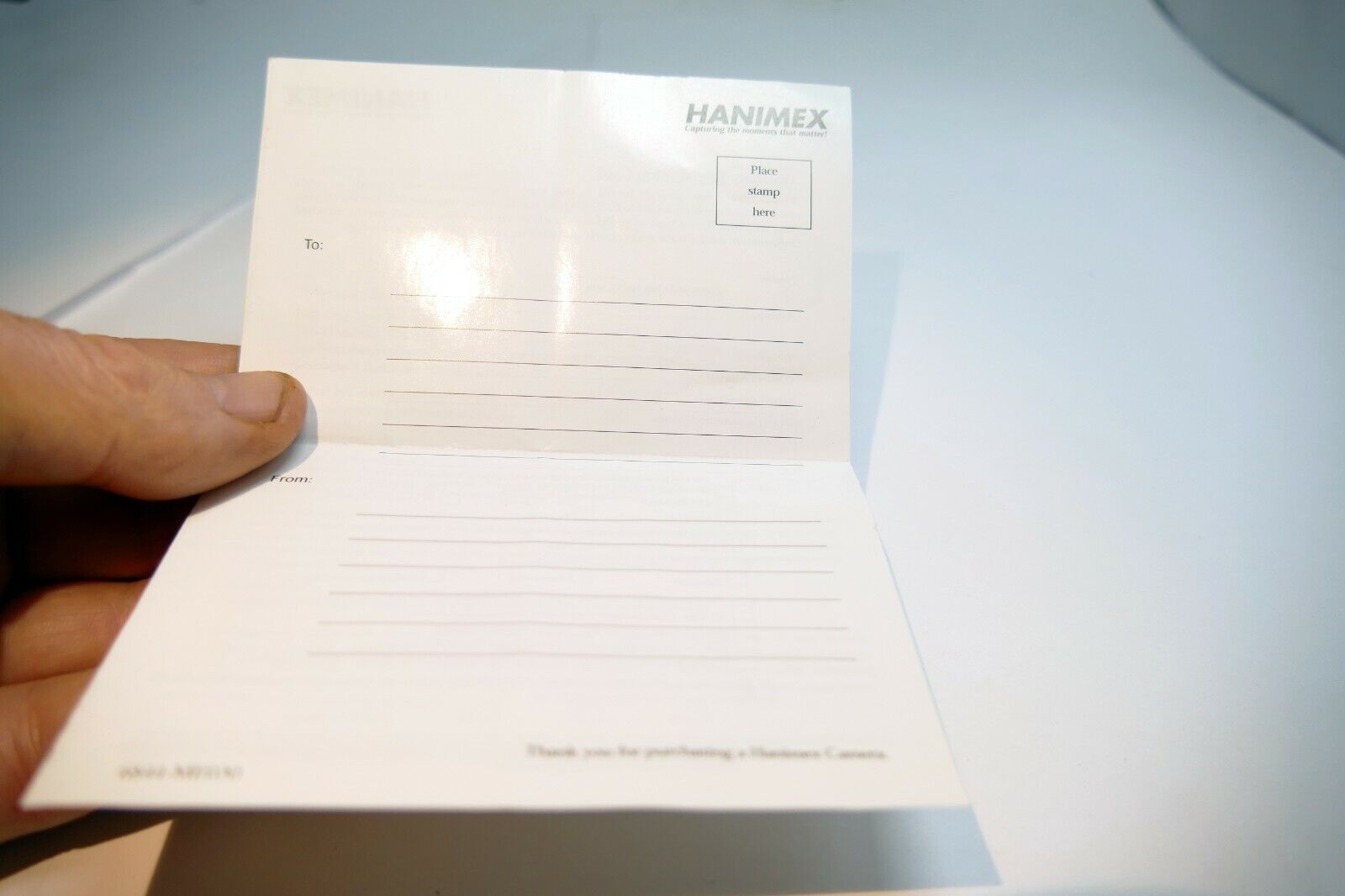 Hanimex 28-80mm Lens blank warranty registration card  1980 vintage