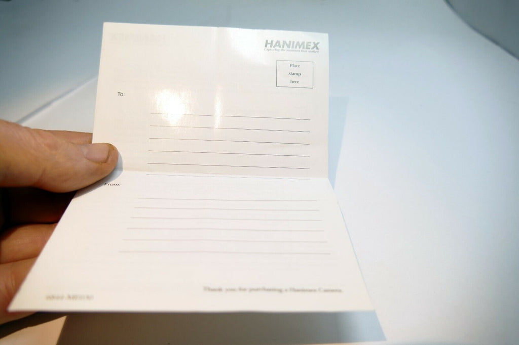 Hanimex 28-80mm Lens blank warranty registration card  1980 vintage