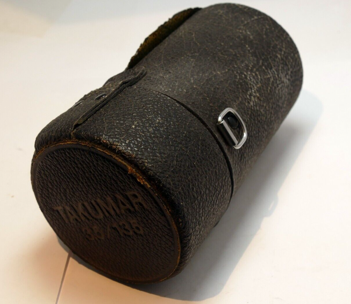 Pentax Takumar SMC hard Lens Case for  135mm f3.5 Silver M42 - vintage