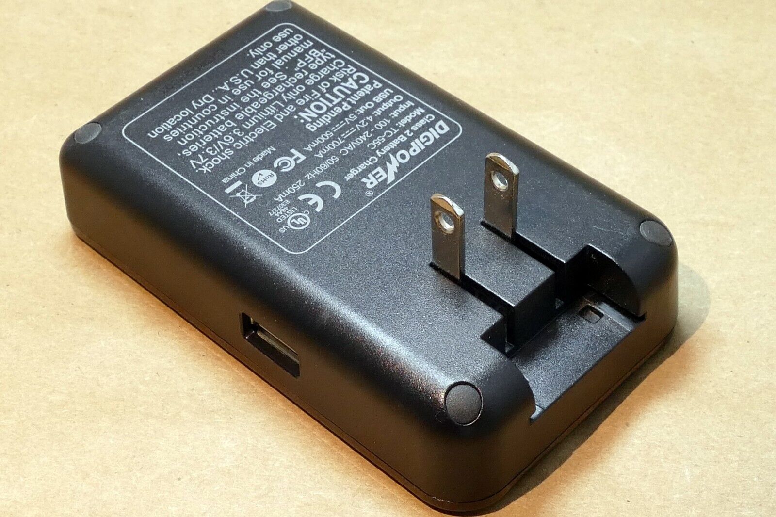 DIGIPower TC-55C Class 2 Travel Battery Charger for Panasonic Digital Camera 55C