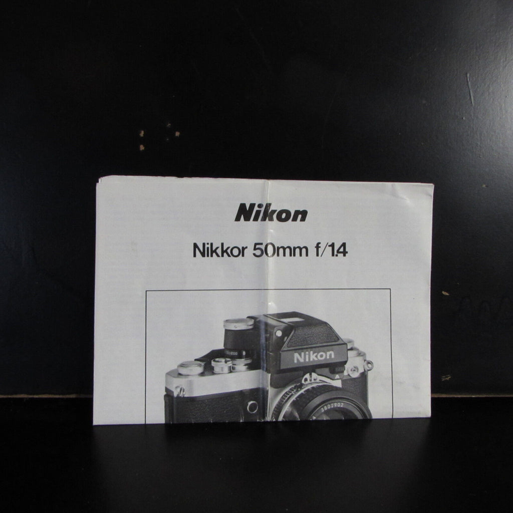 Used Nikon Nikkor 50mm f/1.4 Ai Lens User Guide Owner Manual B00149