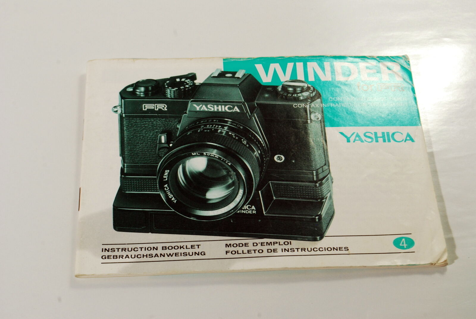 Yashica FR Camera Winder Instruction Booklet Mode D'emploi Instrucciones 7220062