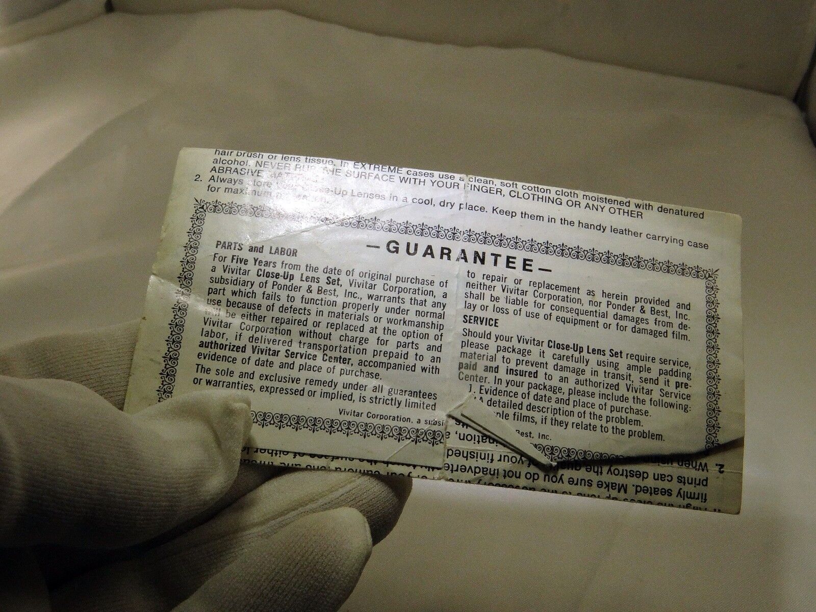 Vivitar Close-Up Macro Filters Instruction Sheet Guide +1 +2 +4 EN