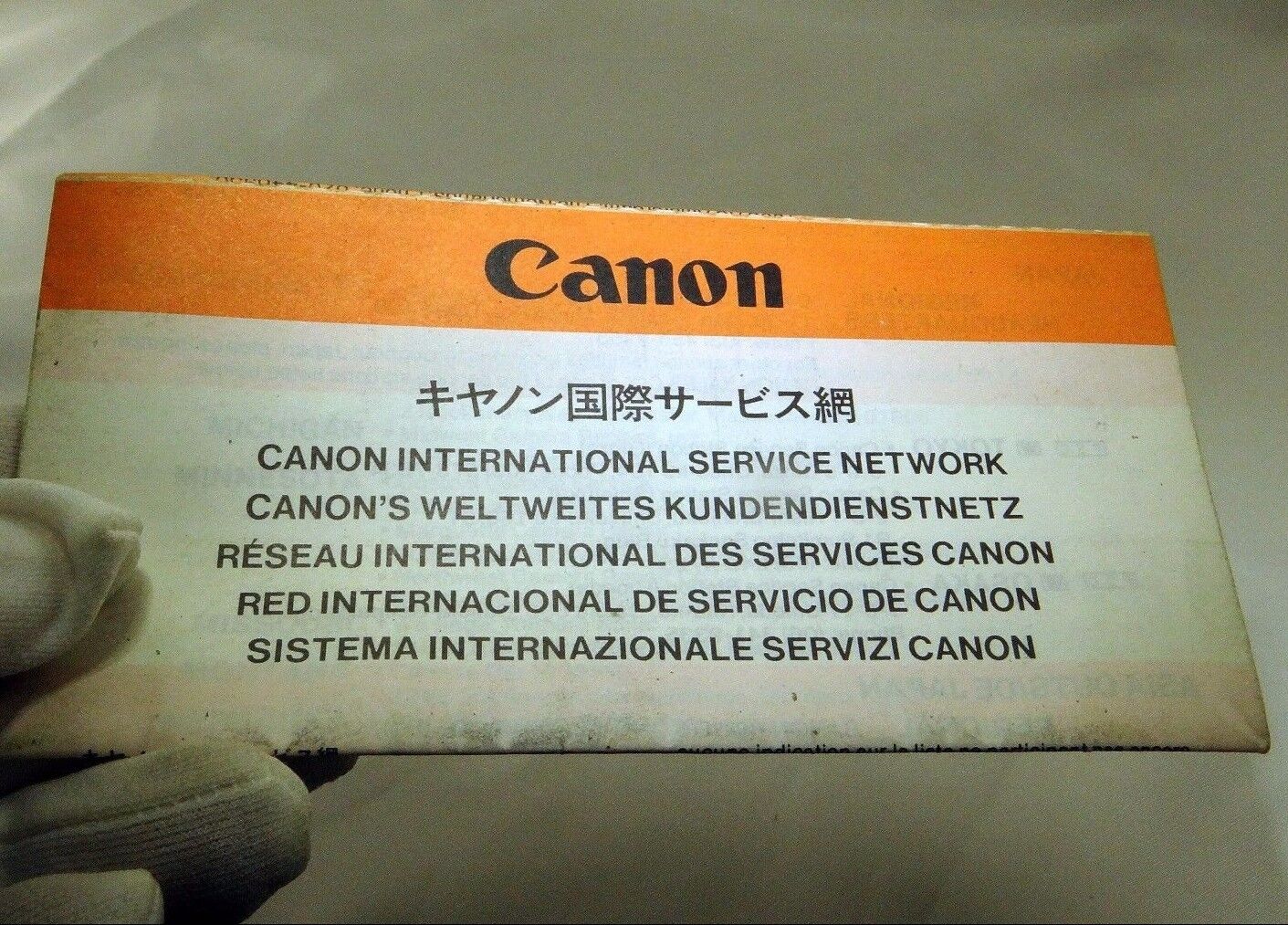 Canon International Service Network Guide English 1970's  vintage