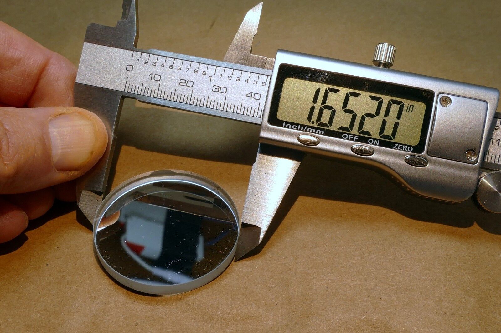 1.6" Diameter 0.2" thick First Surface Mirror Optical flat