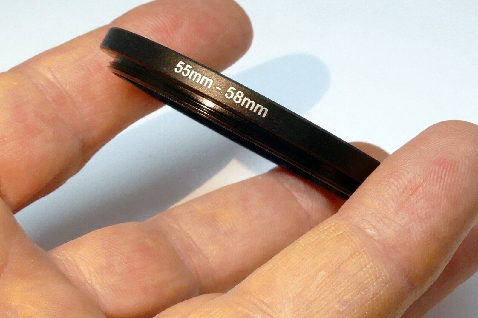 55mm to 58mm ring Metal adapter threaded step-up