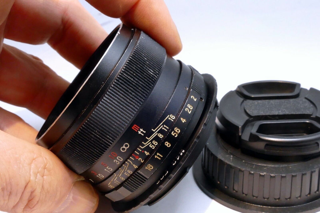 Mamiya 50mm f2 M42 manual Lens lens adapted to Canon EOS EF cameras T7i T8i 90D