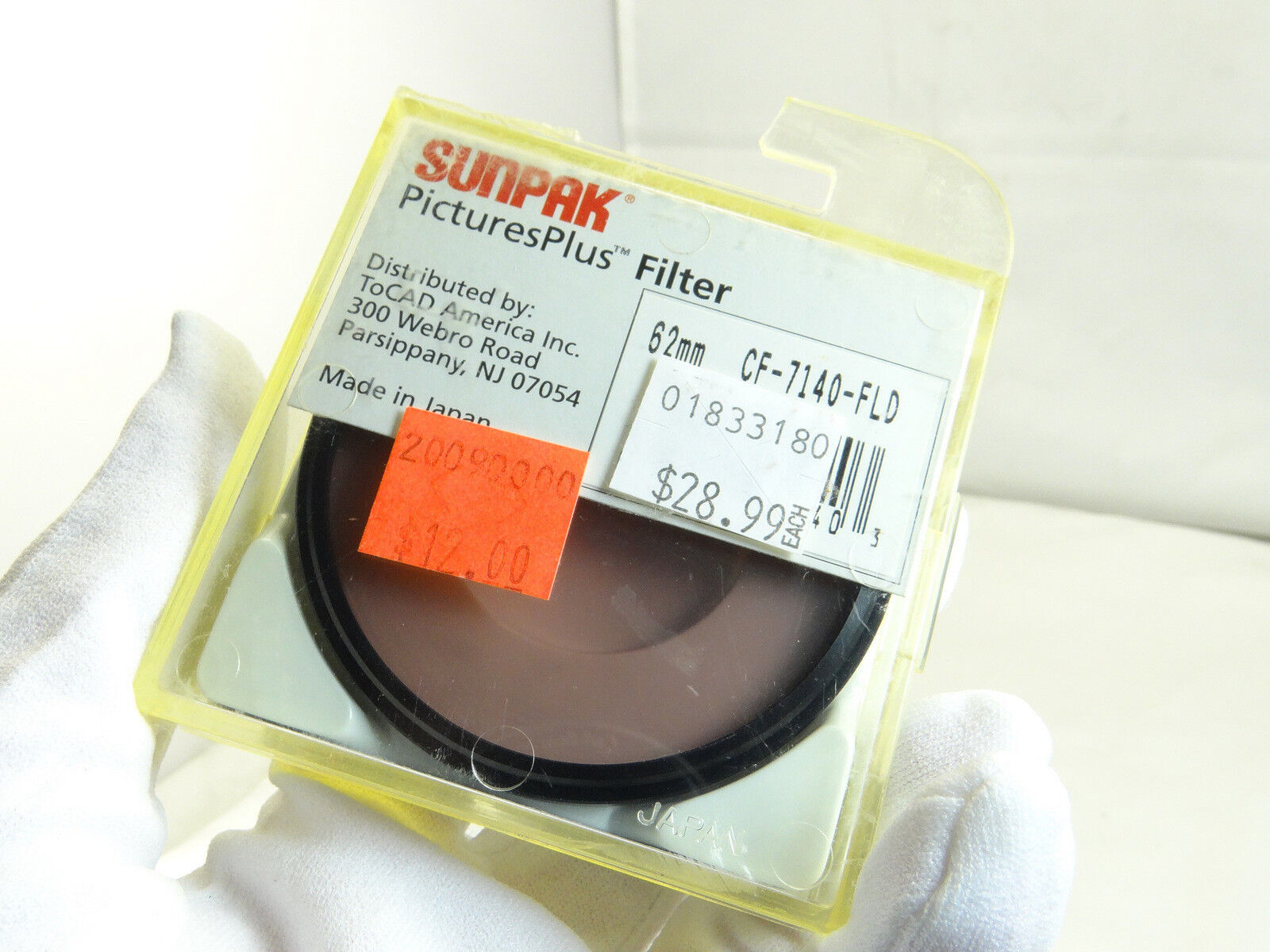 Sunpak 62mm F-DL Fluorescent to Daylight Correction Lens Filter