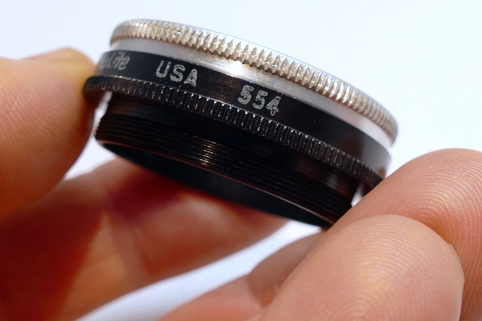 32.5mm to 33.3mm series V 5 filter holder adapter threaded w/ retaining ring 554