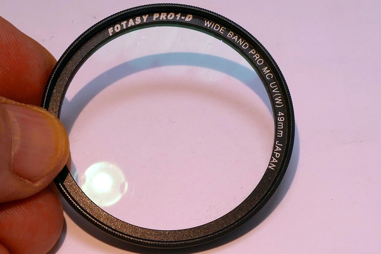 Fotasy 49mm MC UV Filter Pro1D Wide Band low slim profile angle