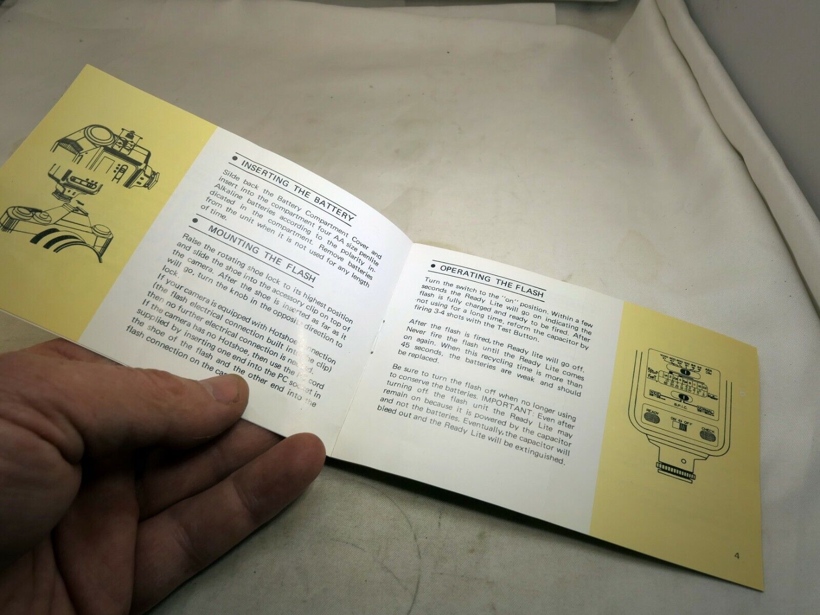 Computer Automatic Eletronic Flash Guide Owners Manual Instructions  English E