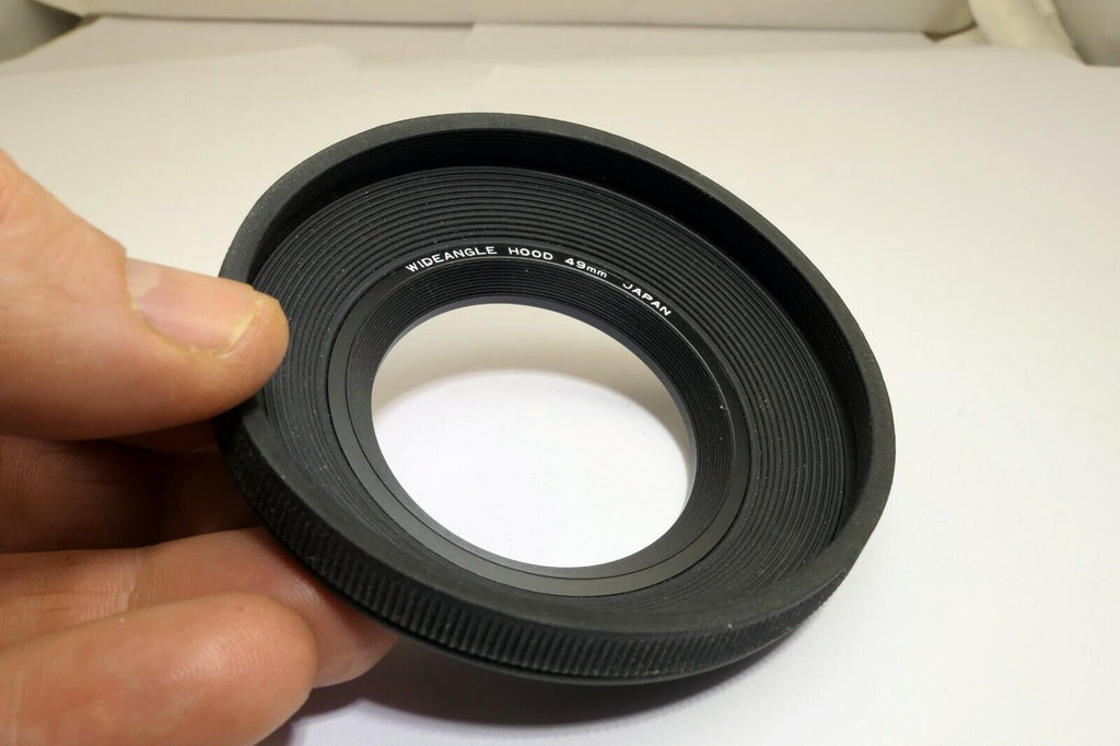 Vivitar 49mm Lens Hood Shade Rubber double threaded wide angle