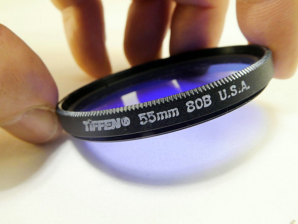 Tiffen 80B Dark Blue 55mm Lens Filter Made in USA