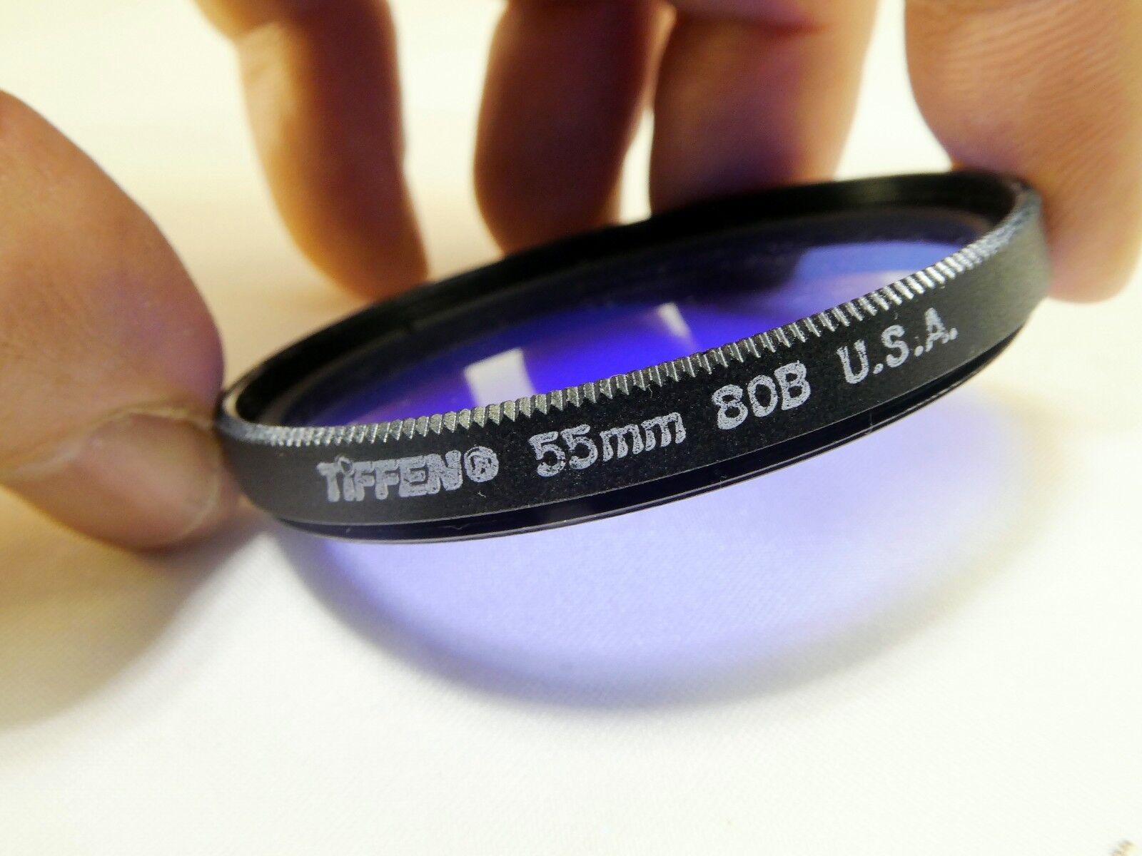 Tiffen 80B Dark Blue 55mm Lens Filter Made in USA