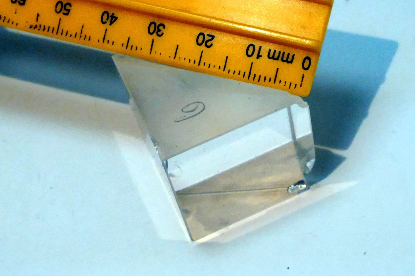 OPTICAL GLASS PRISM OPTICS 1X1.5" right angle 90 degree