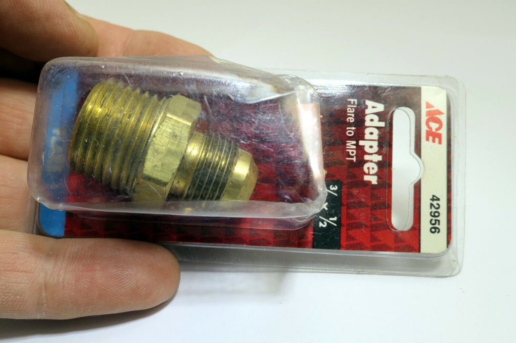 Ace 42956 Flare Adapter 3/8"(.375") X 1/2"(.5") Flare to MPT