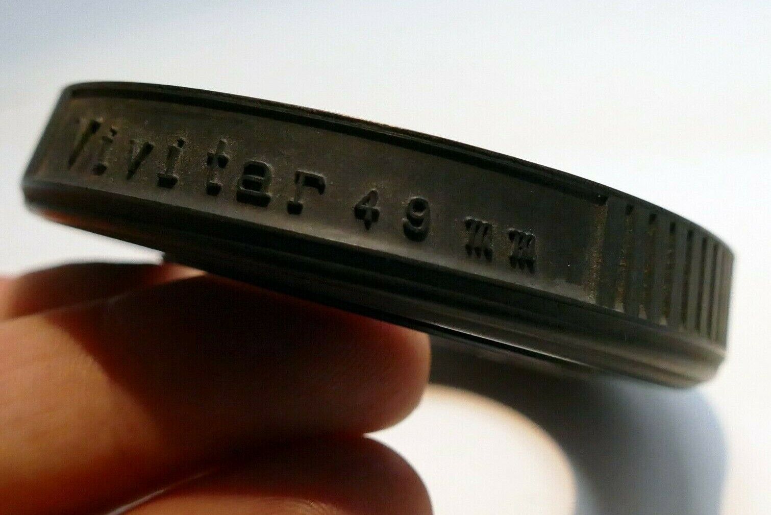 Vivitar 49mm rubber lens hood shade - damaged rigid rubber - AS IS needs repair