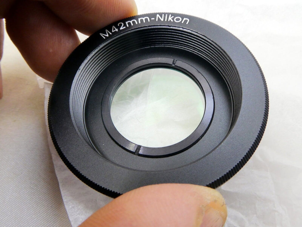 M42 Pentax screw mount Lens to Nikon F Ai-s Camera adapter Ring w Glass Infinity