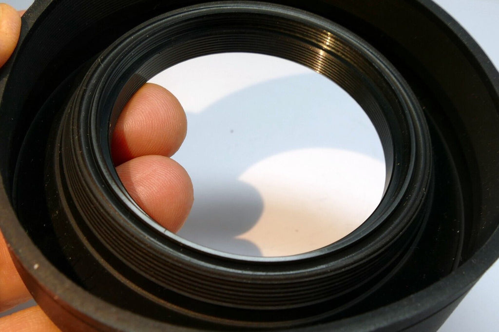 58mm Rubber Lens Hood Shade  double  threaded 3- way wide angle telephoto
