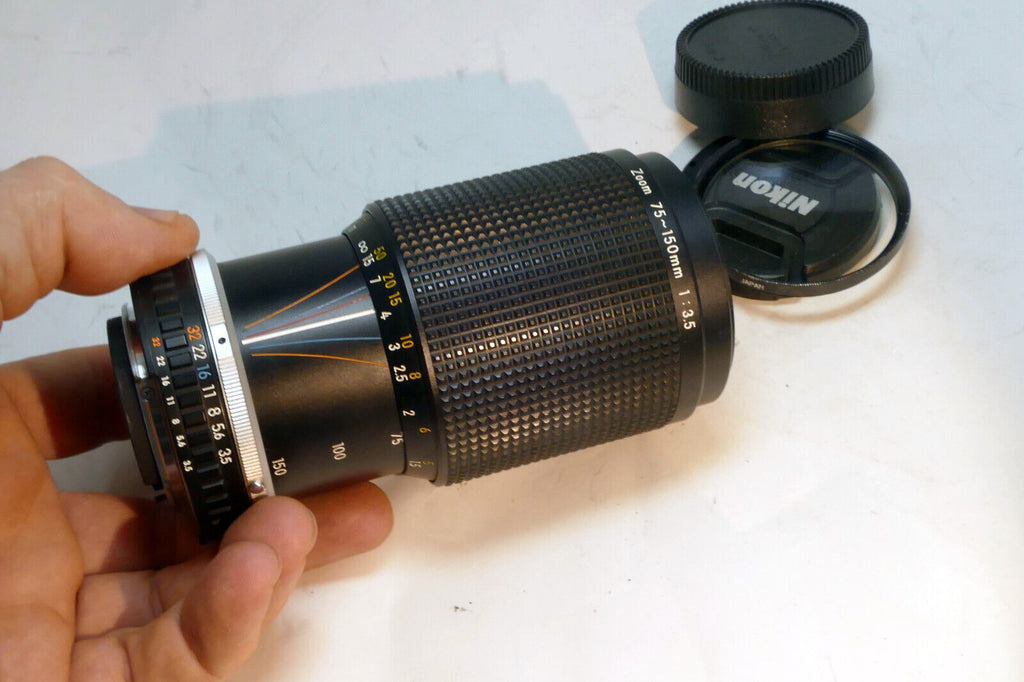 Nikon 75-150mm f3.5 Ai-s E series Lens  manual focus w/ fungus webbing glass