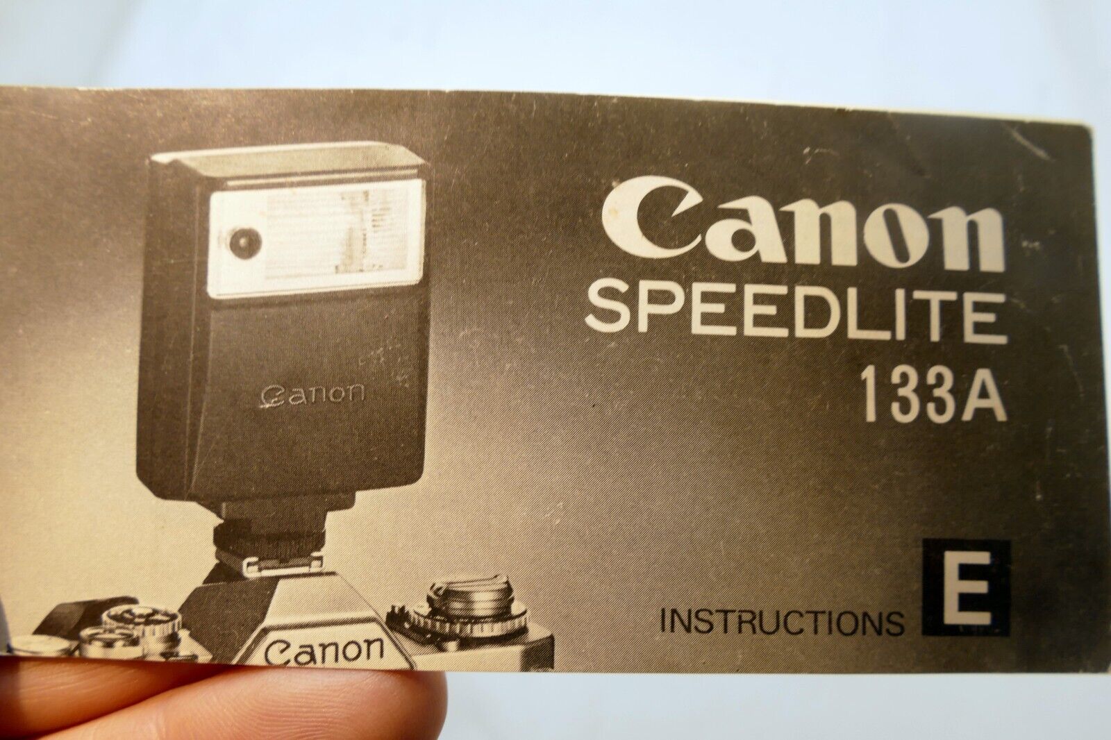Canon 133A Speedlight Flash  Instructions  guide manual English EN