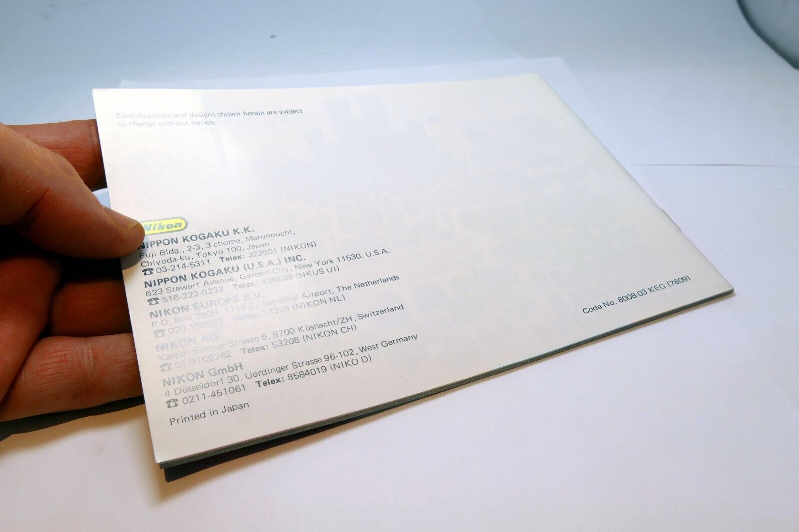 The Nikon Way to Photography Brochure accessory list for FE FM 1980 genuine OEM