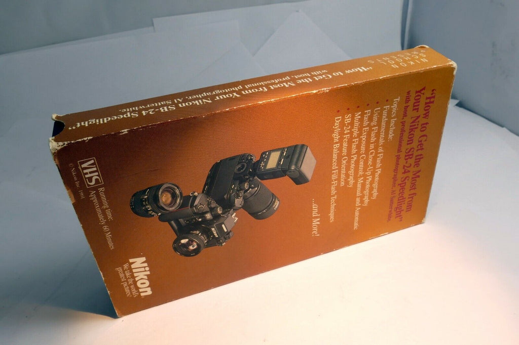 "HOW TO GET THE MOST FROM NIKON SB-24 SPEEDLIGHT" INSTRUCTIONAL VHS VIDEO TAPE