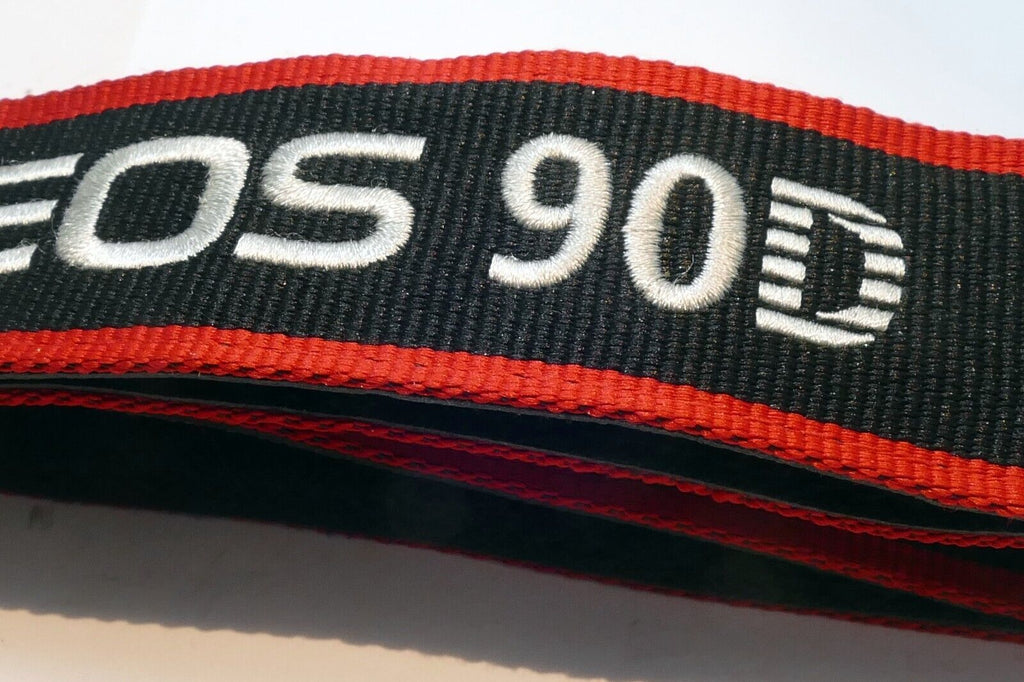 Canon EOS 5D Mark II Camera Shoulder Neck Strap Black-Red  -  Genuine OEM - MINT