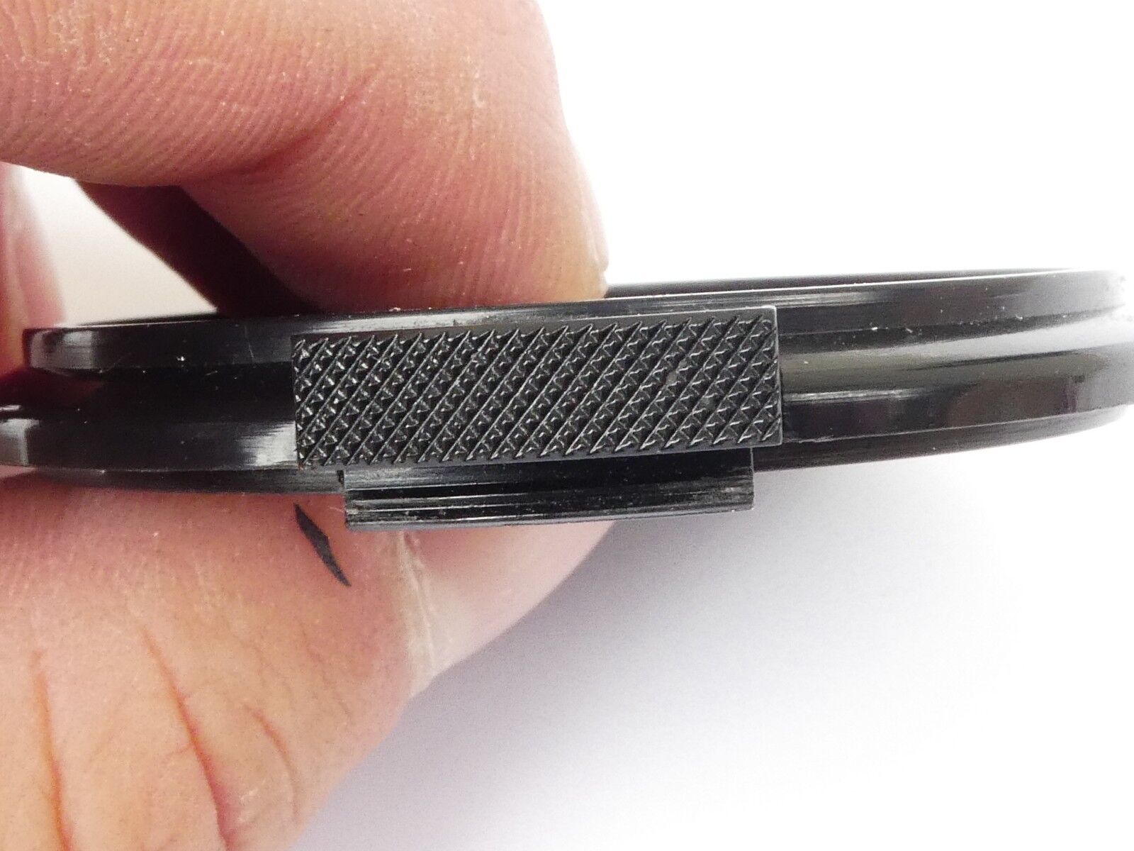 Used Bell&Howell 49mm Lens Front Cap Black snap-on type plastic Japan