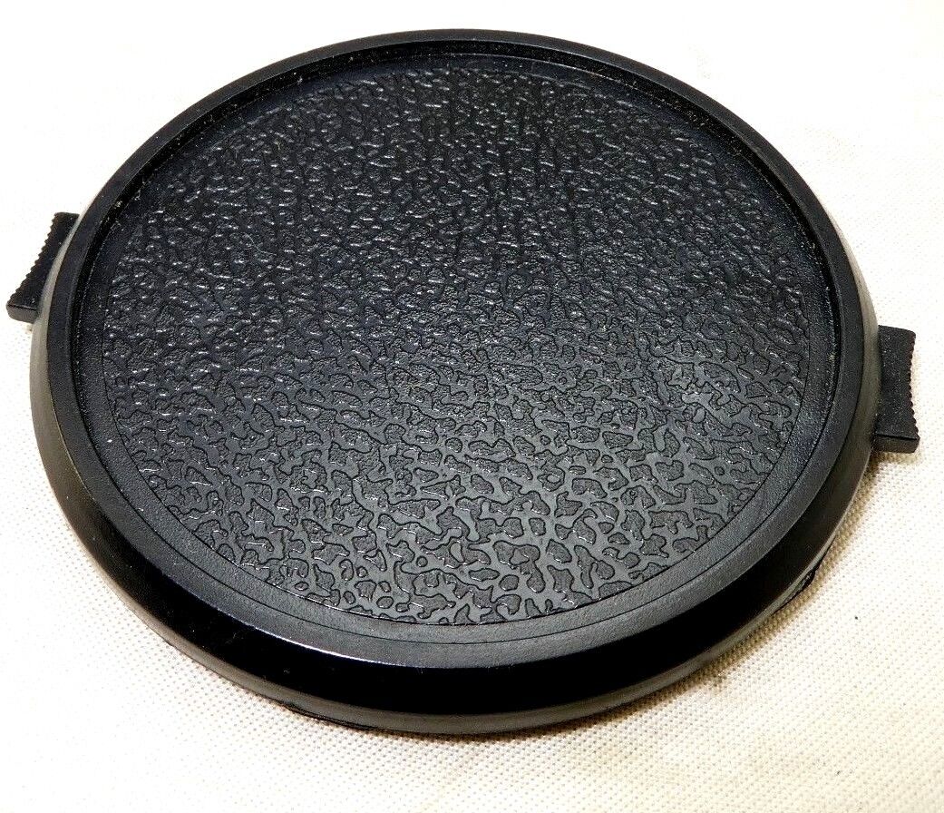 58mm Lens Front Cap Black Plastic snap on type made Hong Kong