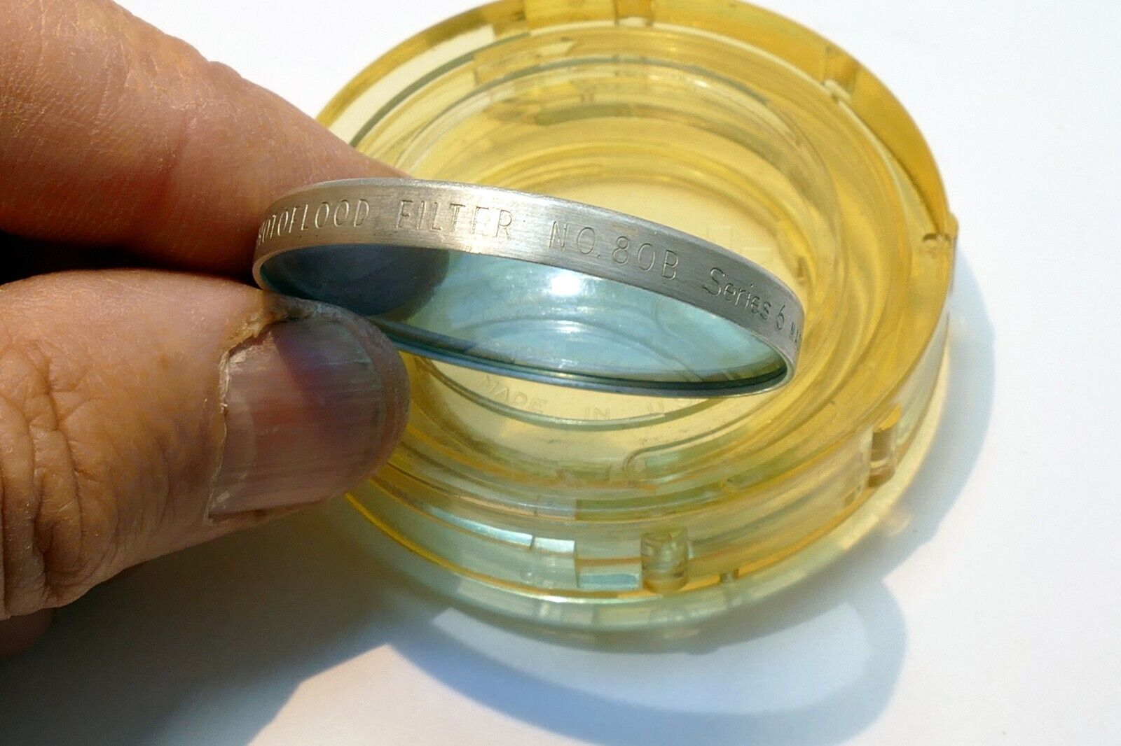 Kodak Photoflood  no 80B Blue  drop in series 6 VI  filter 41.3mm