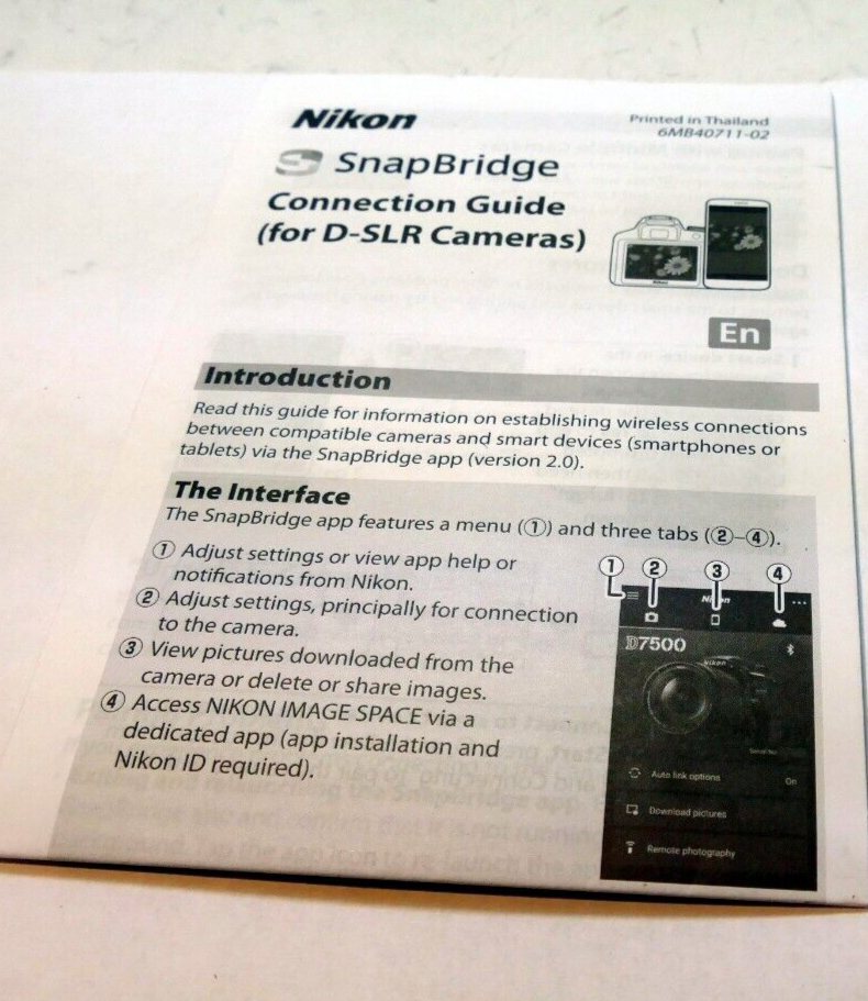 Nikon Snap Bridge software connection  Manual GUIDE