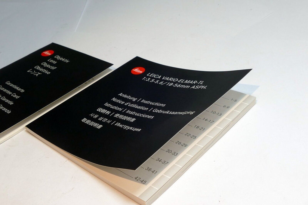 Leica Vario-Elmar-TL 18-56mm f3.5-5.6 11080 Lens Instructions manual Guide