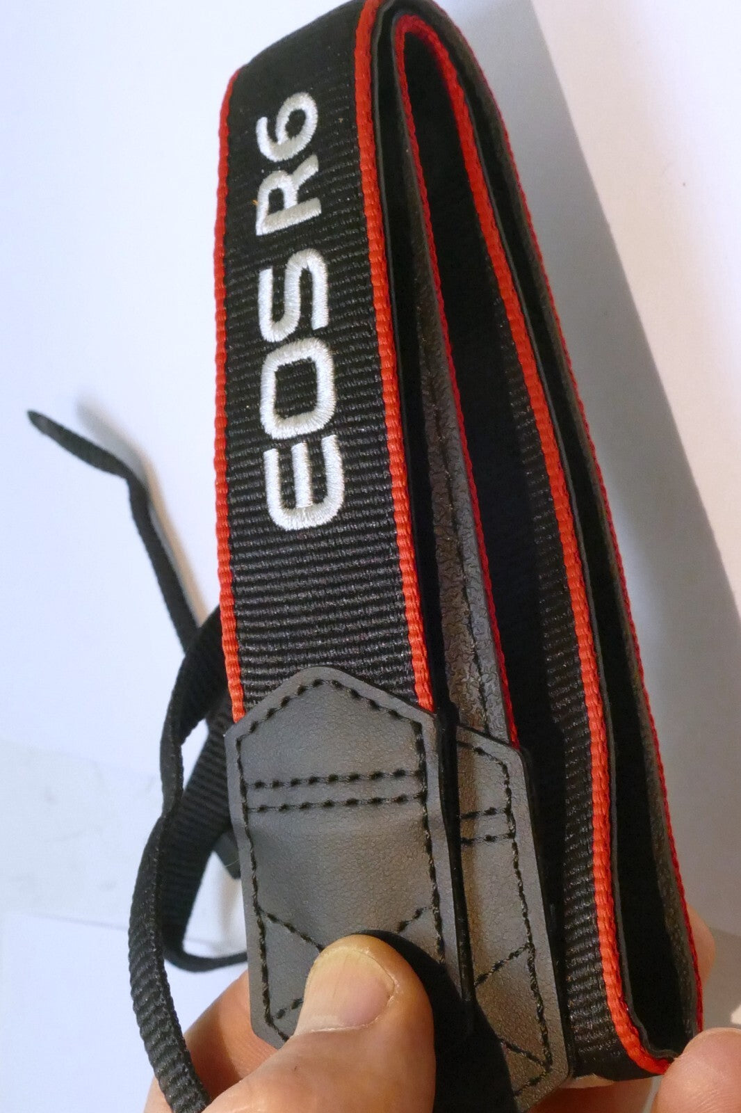 Canon EOS R6 Camera Neck Shoulder Strap Canvas Black/Red - Genuine OEM