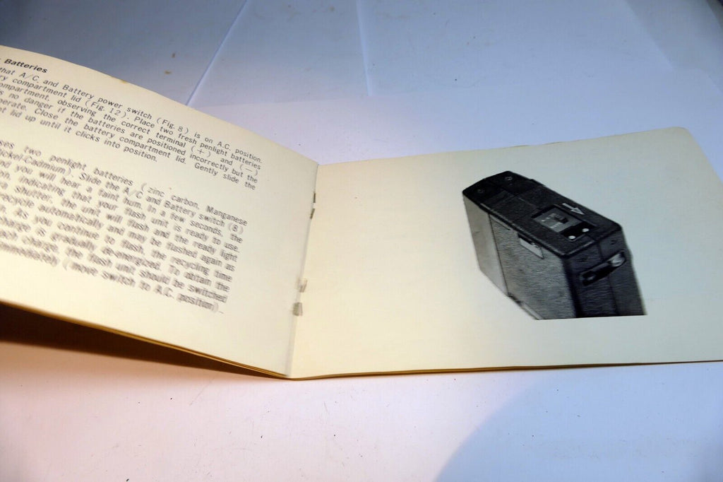 Sunpak GT 20 Flash  Guide  Book manual  how to use