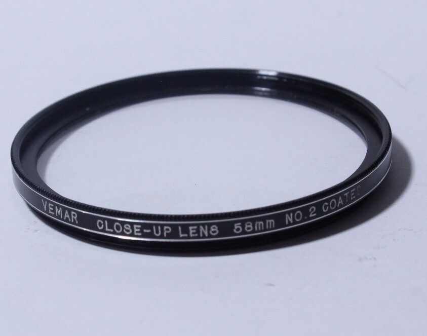 Lens Filter: Vemar Close Up Lens 58mm No. 2 +2 macro Coated JAPAN