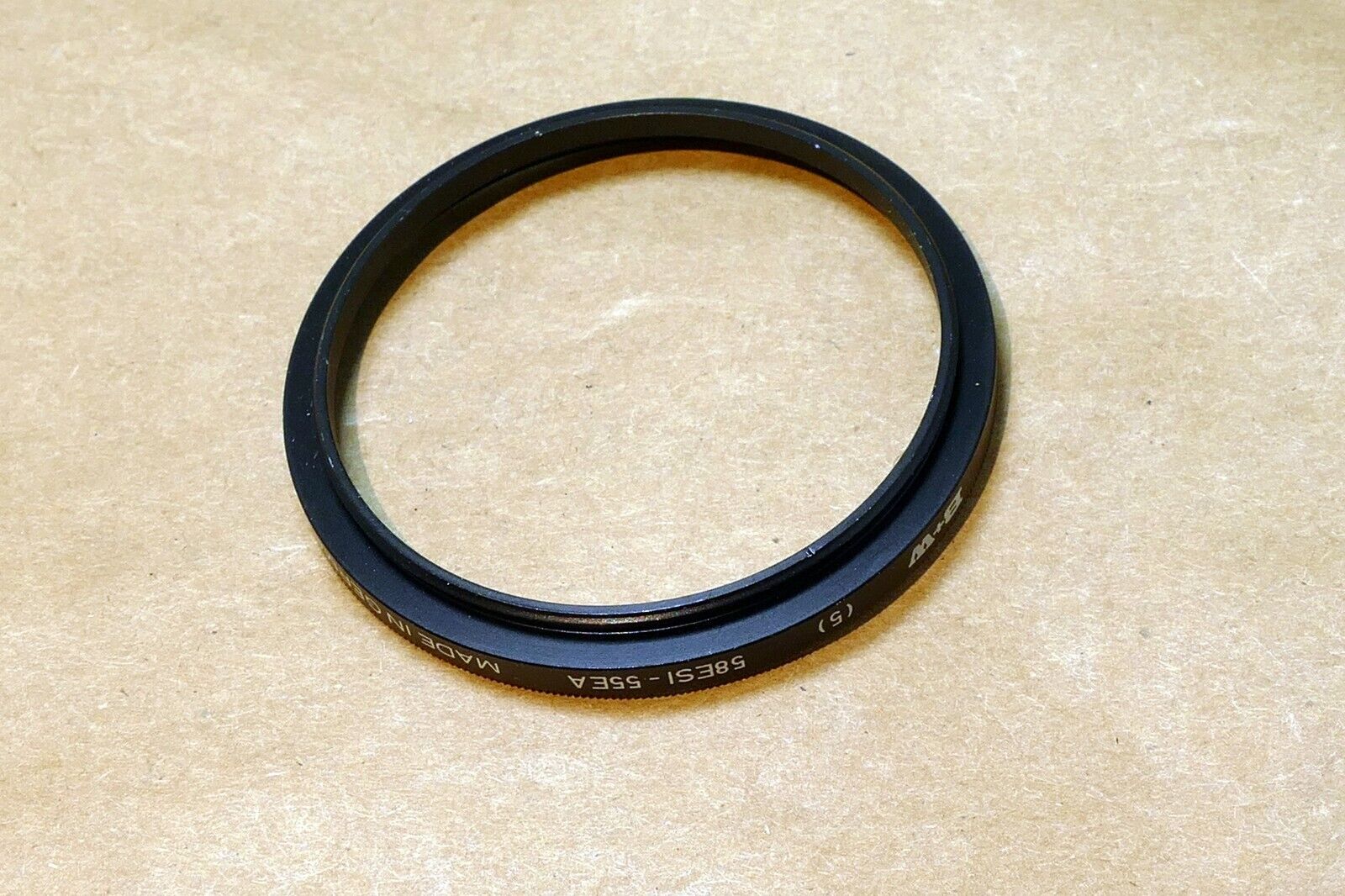 B + W Step-Up Adapter Ring (5) 55mm lens to 58mm filter threads B+W 58ESI-55EA