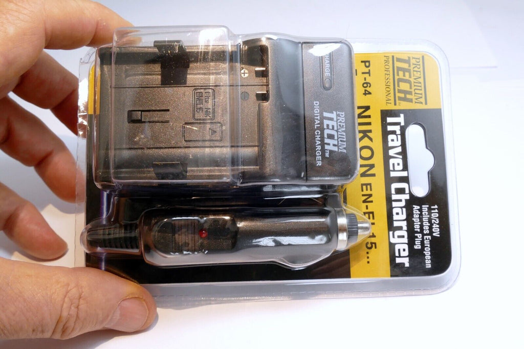 Premium Tech PT-64 Travel Charger for Nikon EN-EL15 replacement