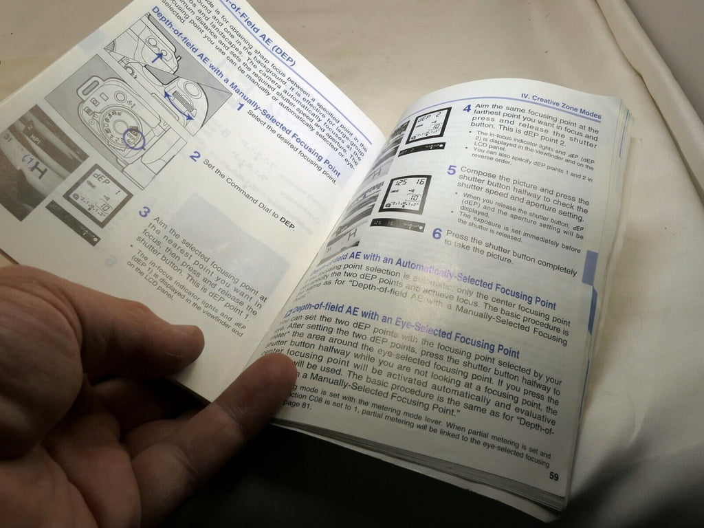 Canon EOS ELAN II II-E Camera Owner's Guide Instructions English E